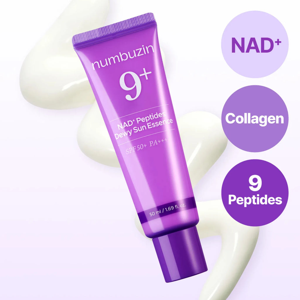 Essence solaire coréenne numbuzin aux neuf peptides et NAD+