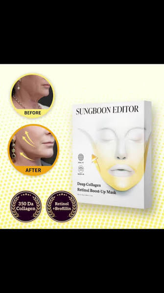 SUNGBOON EDITOR Deep Collagen Retinol Boost-Up Mask – Masque liftant 25 g x 4 ea