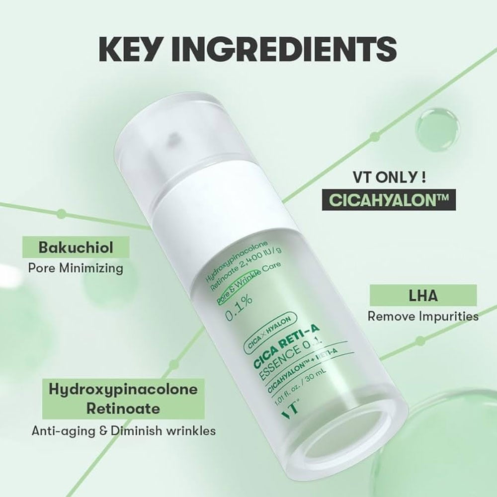 VT Cosmetics Cica Reti-A Essence 0.1 – Essence Rétinoïde 30 ml