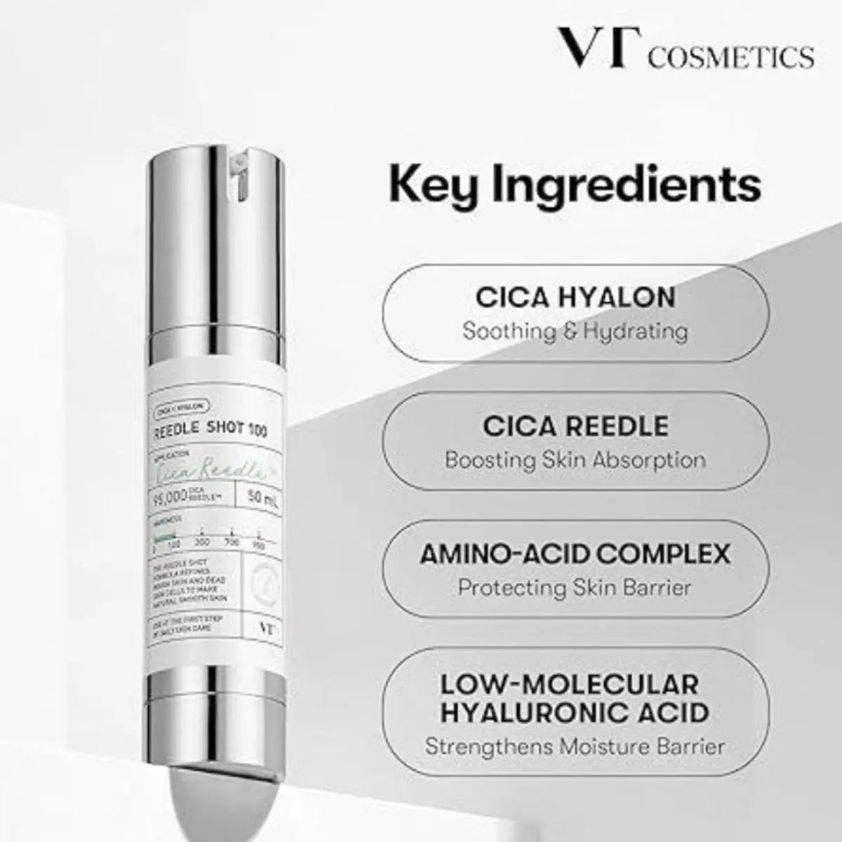 VT Reedle Shot 700 avec Cica Reedle, acide hyaluronique et complexe d’acides aminés
