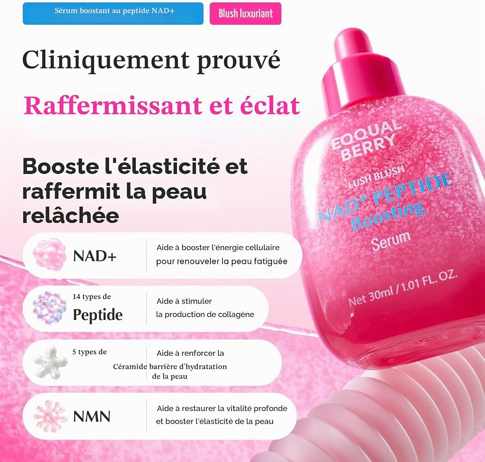 EQQUALBERRY NAD+ Peptide Boosting Serum – Sérum fermeté & éclat 30 ml