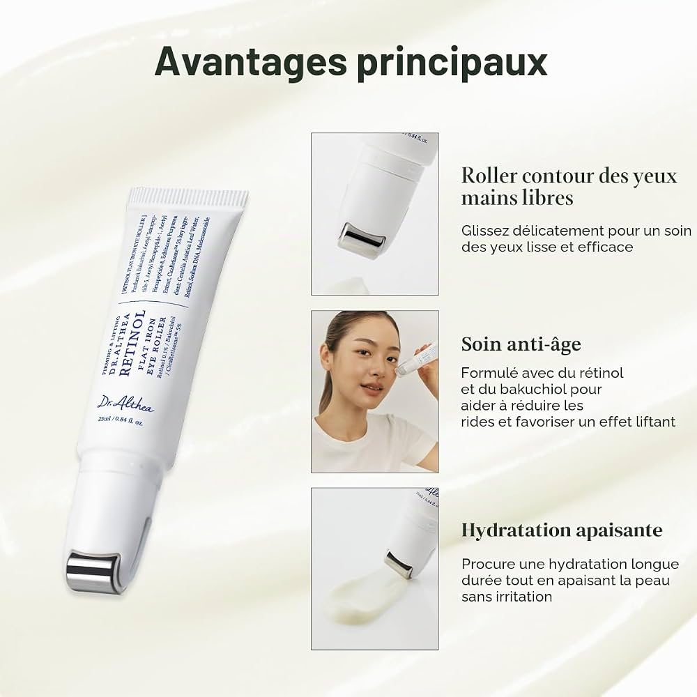 Dr. Althea Retinol Flat Iron Eye Roller – Soin contour des yeux 25 ml