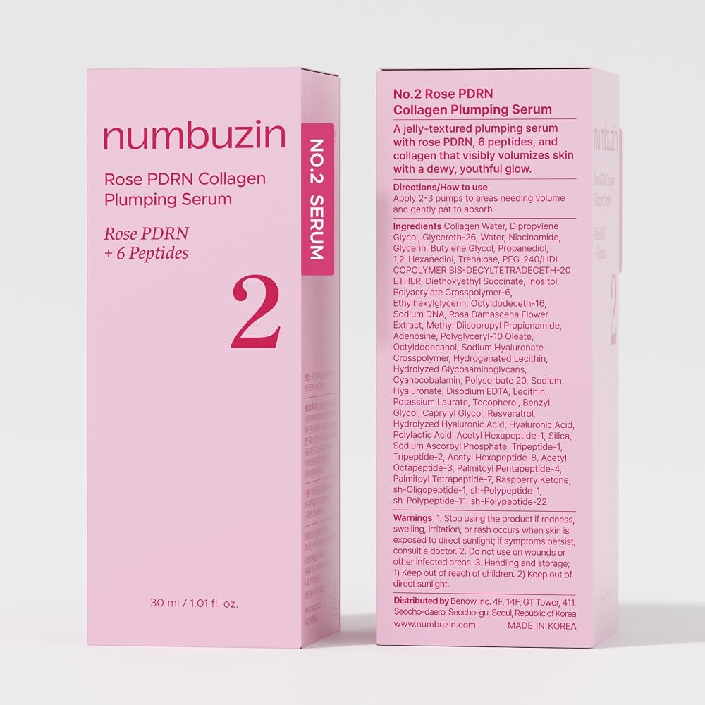 Numbuzin No.2 Rose PDRN Collagen Plumping Serum – Sérum repulpant 30 ml