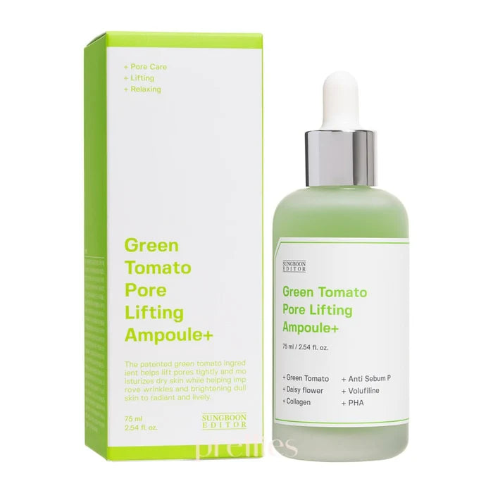 SUNGBOON EDITOR Green Tomato Pore Lifting Ampoule+ – Ampoule pores & fermeté 75 ml