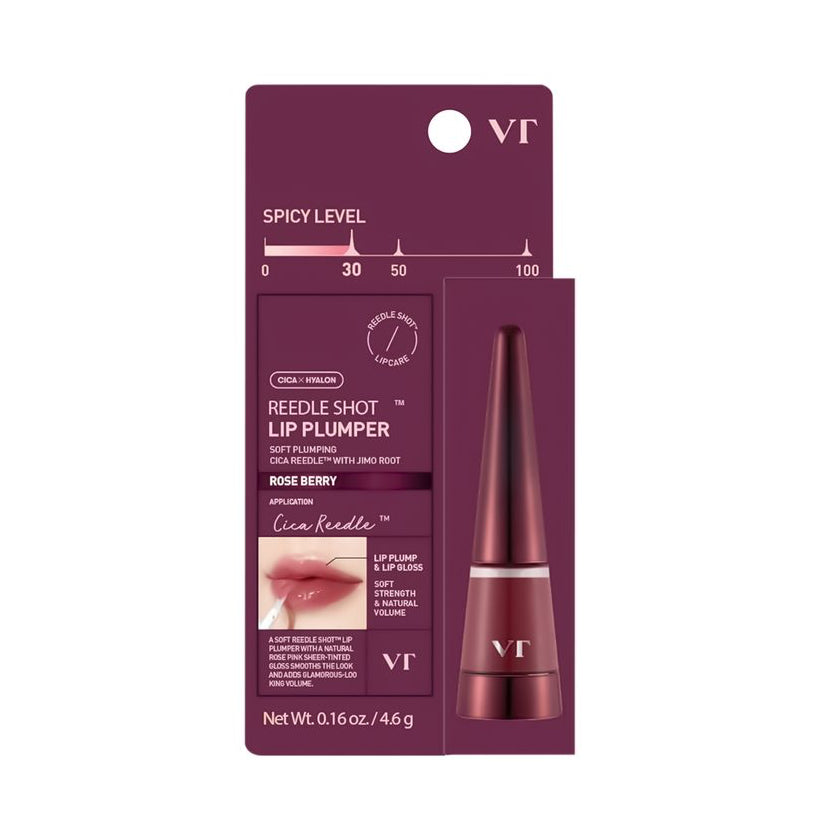 VT Cosmetics Reedle Shot Lip Plumper Rose Berry 4,3 g – gloss repulpant rose