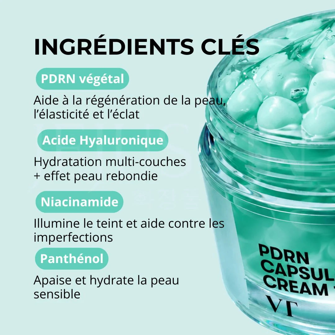 VT PDRN Capsule Cream 100 au PDRN vegan, acide hyaluronique et panthénol