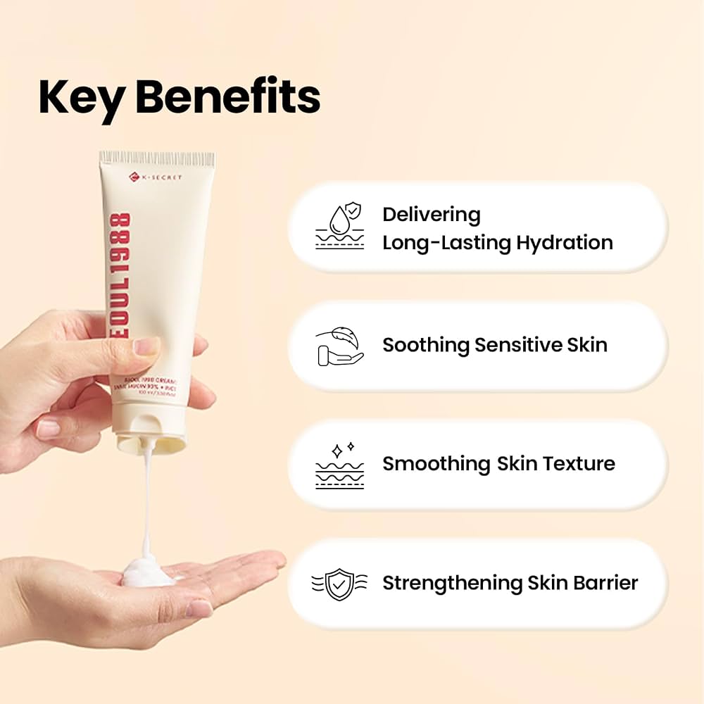 K-SECRET SEOUL 1988 Cream Snail Mucin 93% + Rice – 100 ml