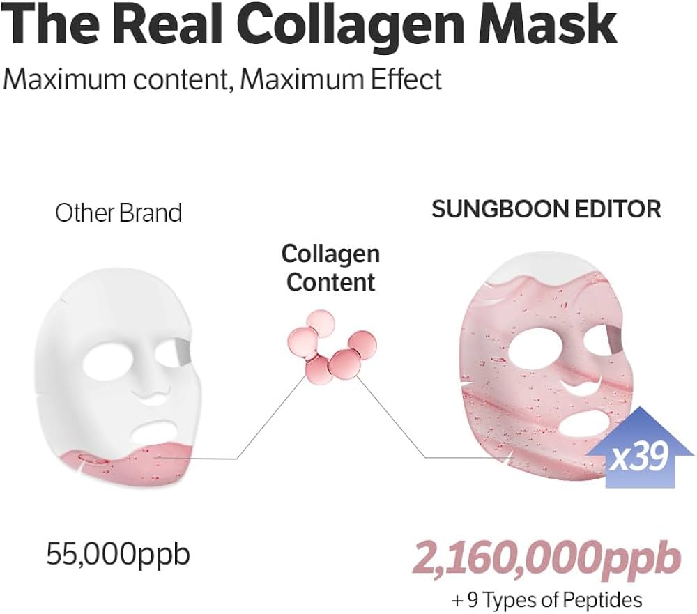 SUNGBOON EDITOR Deep Collagen Power Boosting Mask – Masque hydrogel collagène 37 g