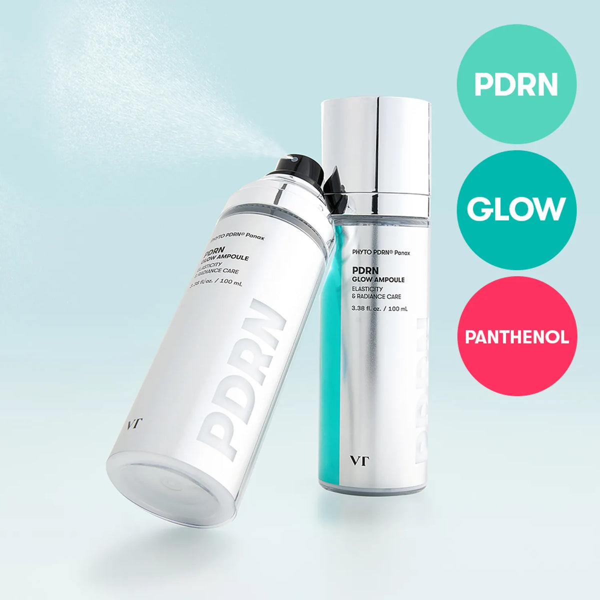 VT Cosmetics PDRN Glow Ampoule avec PDRN, panthénol et céramides