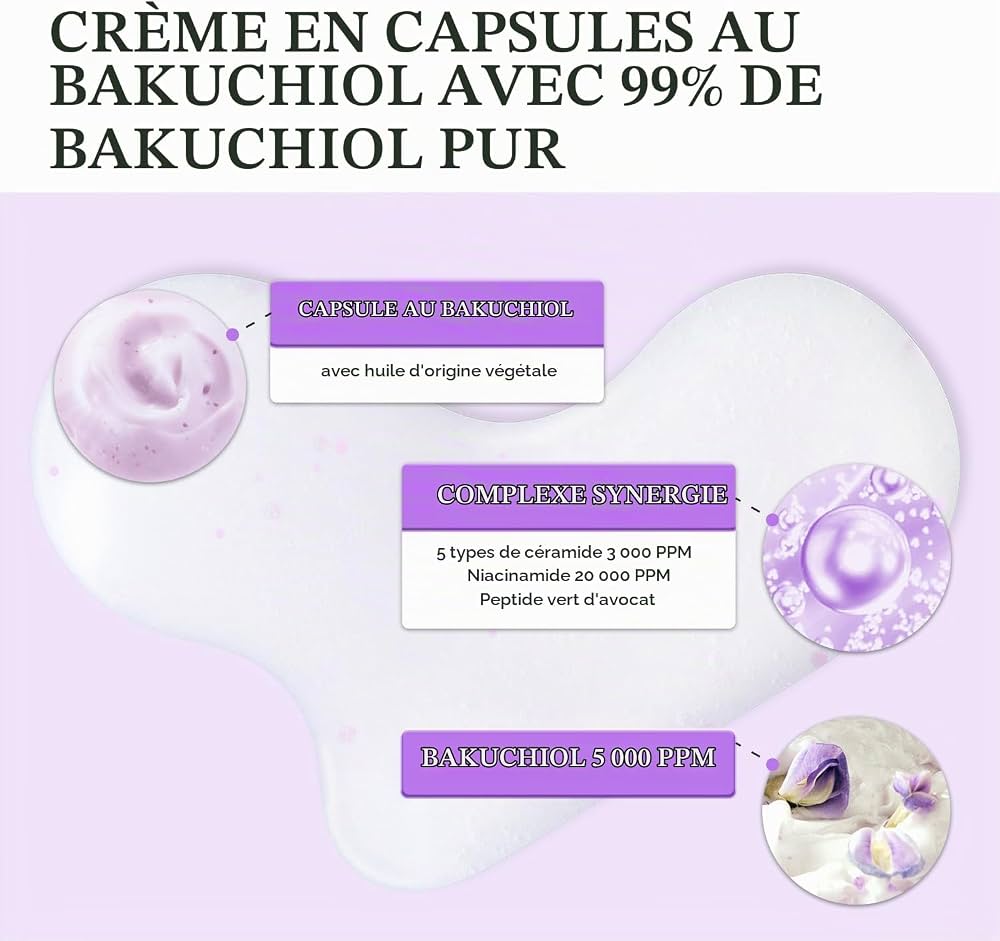 EQQUALBERRY Deep Cera Bakuchiol Plumping Capsule Cream – Crème fermeté 50 ml