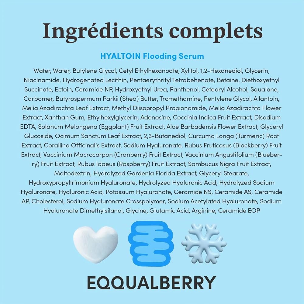 EQQUALBERRY Hyaltoin Flooding Serum – Sérum hydratation intense 30 ml