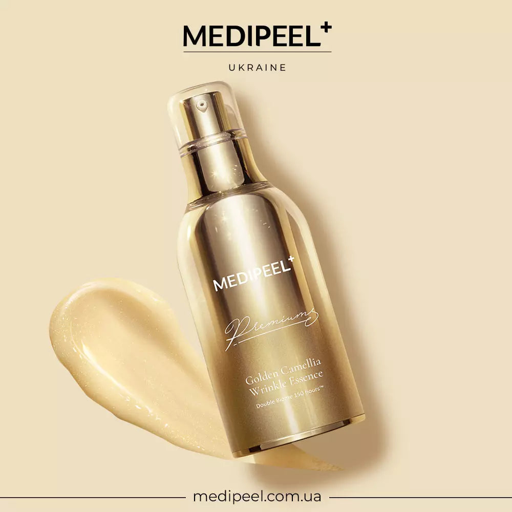 MEDI-PEEL Premium Golden Camellia Wrinkle Essence – Essence Anti-Âge Peptides & Collagène 50 ml
