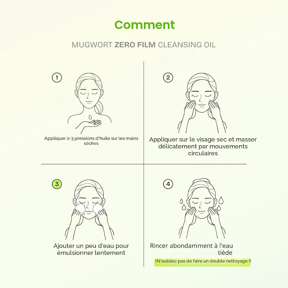 Orien Mugwort Zero Film Cleansing Oil – Huile démaquillante 200 ml