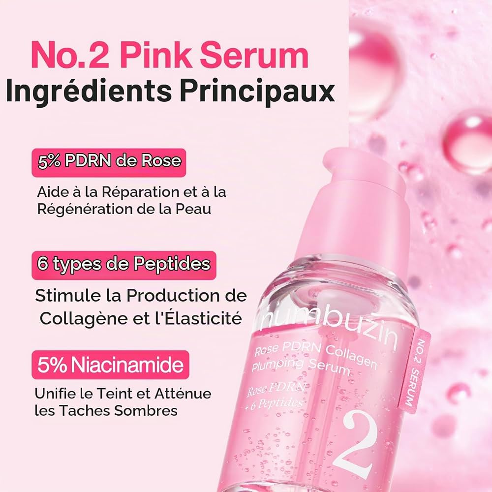 Numbuzin No.2 Rose PDRN Collagen Plumping Serum – Sérum repulpant 30 ml