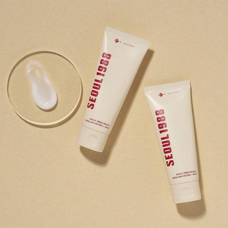K-SECRET SEOUL 1988 Cream Snail Mucin 93% + Rice – 100 ml