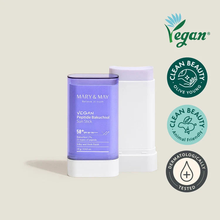 MARY&MAY Vegan Peptide Bakuchiol Sun Stick SPF50+ PA++++ – 18 g