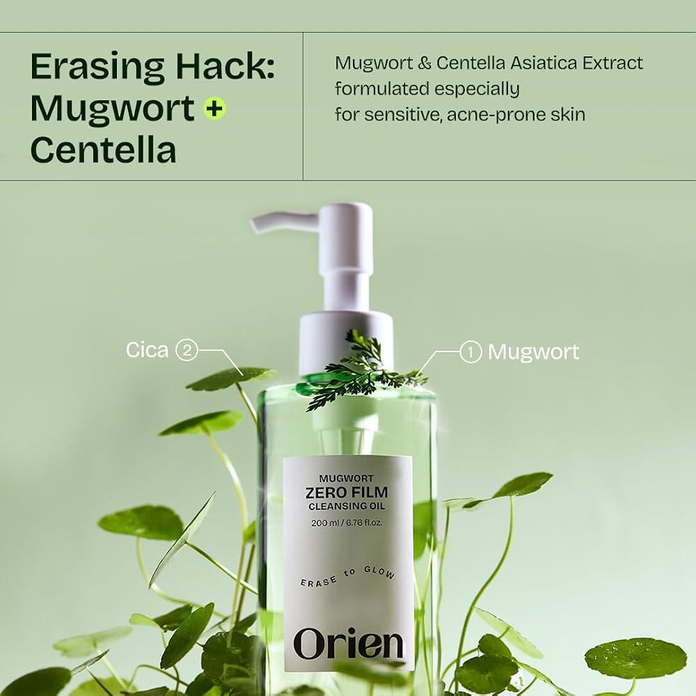 Orien Mugwort Zero Film Cleansing Oil – Huile démaquillante 200 ml