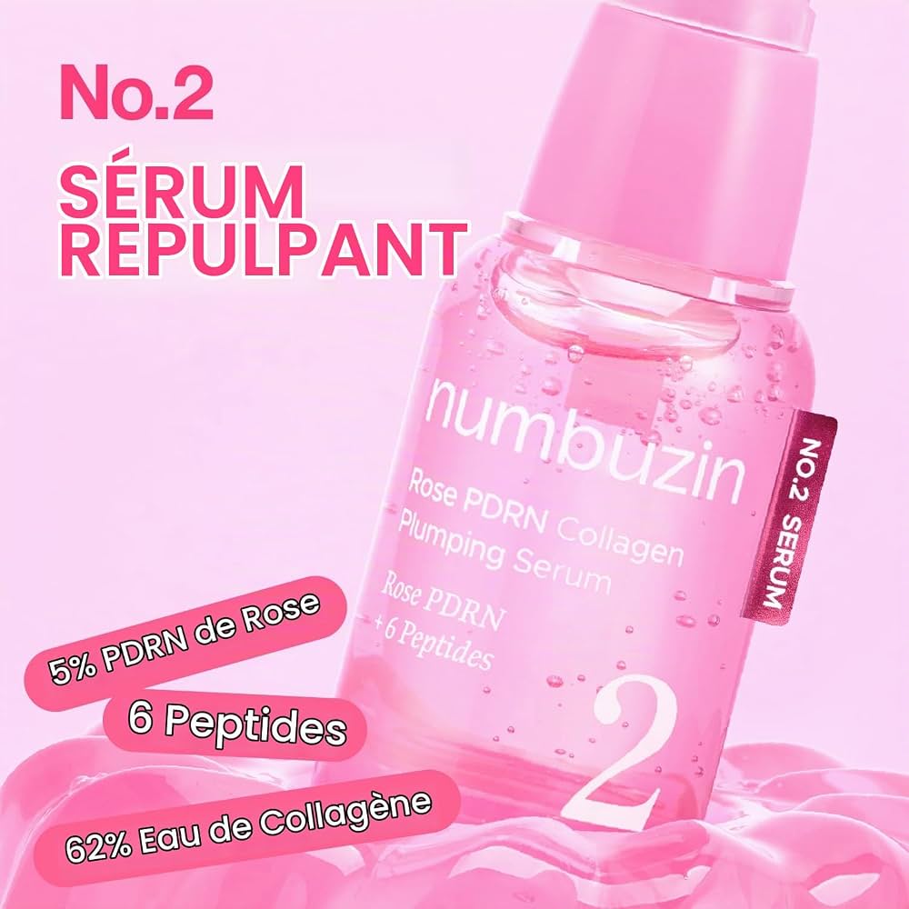 Numbuzin No.2 Rose PDRN Collagen Plumping Serum – Sérum repulpant 30 ml