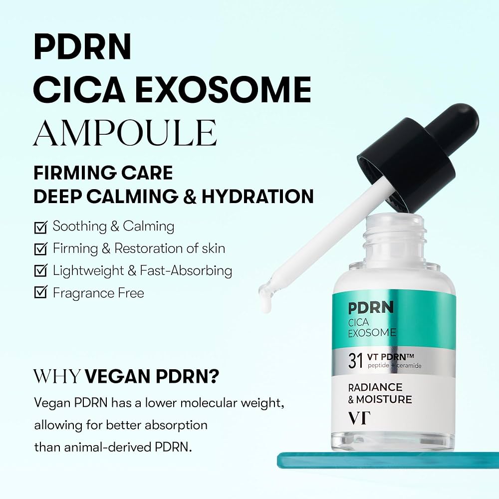 VT PDRN Cica Exosome Firming Ampoule pour fermeté, éclat et hydratation