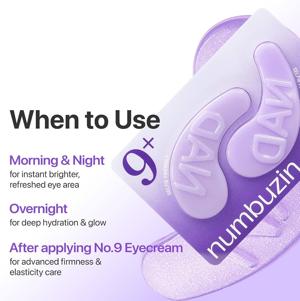 Numbuzin No.9 NAD+ Collagen Under Eye Patches – 5 paires