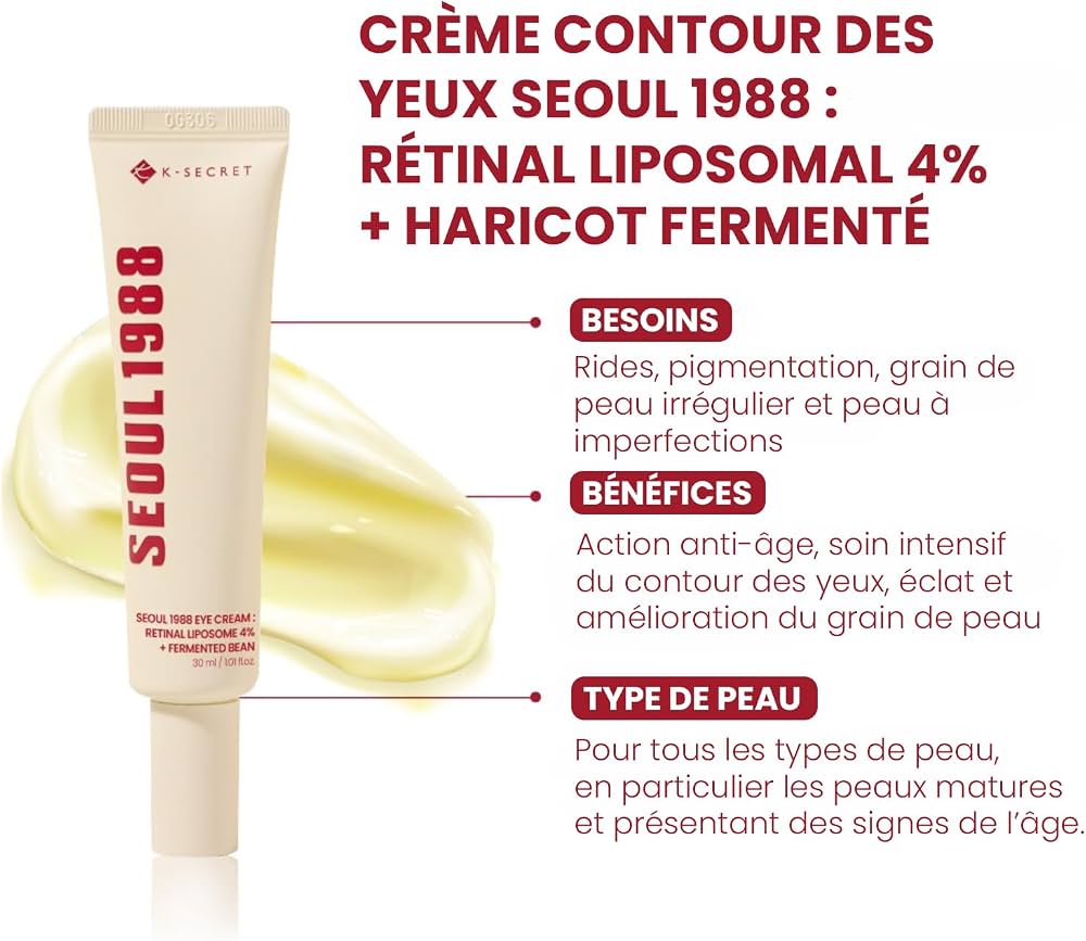 K-SECRET SEOUL 1988 Eye Cream Retinal Liposome 4% + Fermented Bean – 30 ml