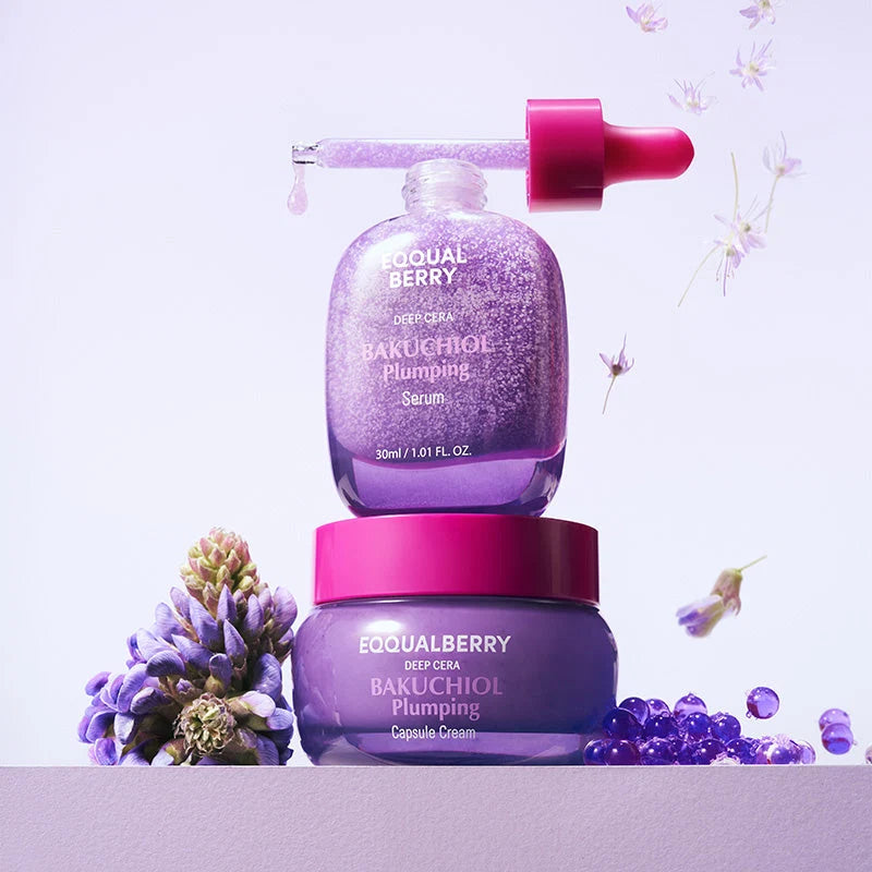EQQUALBERRY Deep Cera Bakuchiol Plumping Capsule Cream – Crème fermeté 50 ml