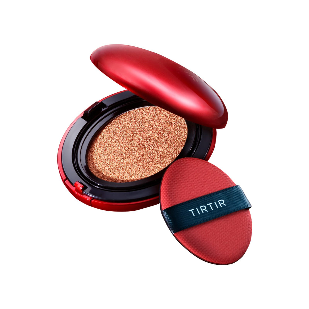  TIRTIR Mask Fit Red Cushion 18 g ouvert avec houppette applicatrice