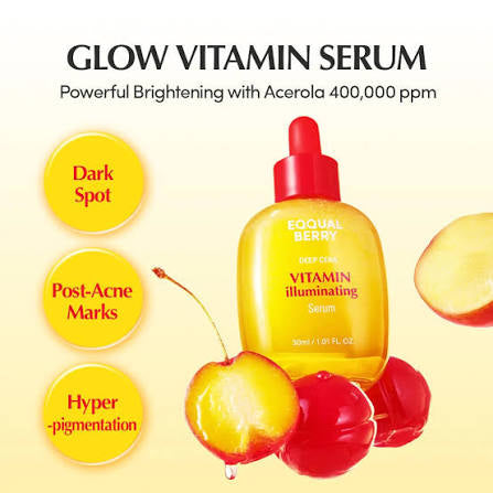 EQQUALBERRY Vitamin Illuminating Serum – Sérum Éclat & Anti-Taches 30 ml