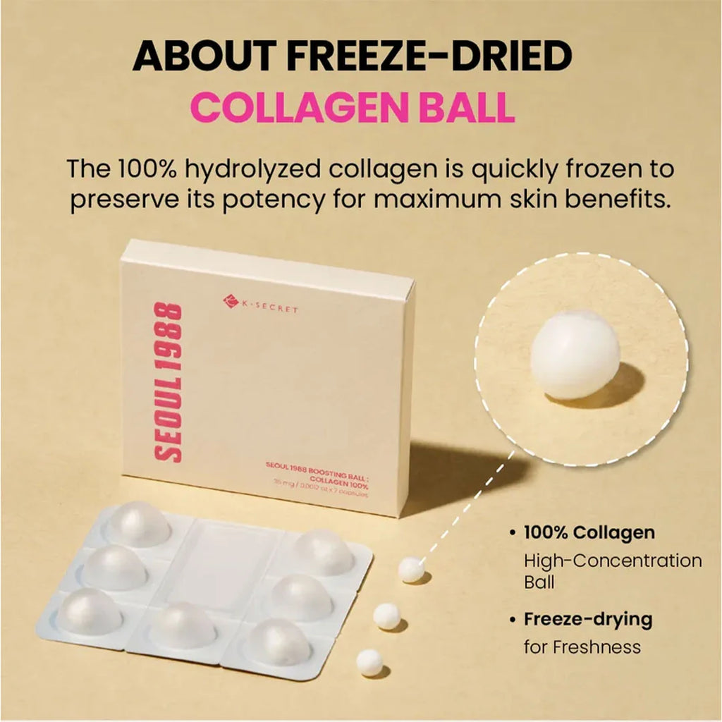 K-SECRET SEOUL 1988 Boosting Ball Collagen 100% – 7 Capsules