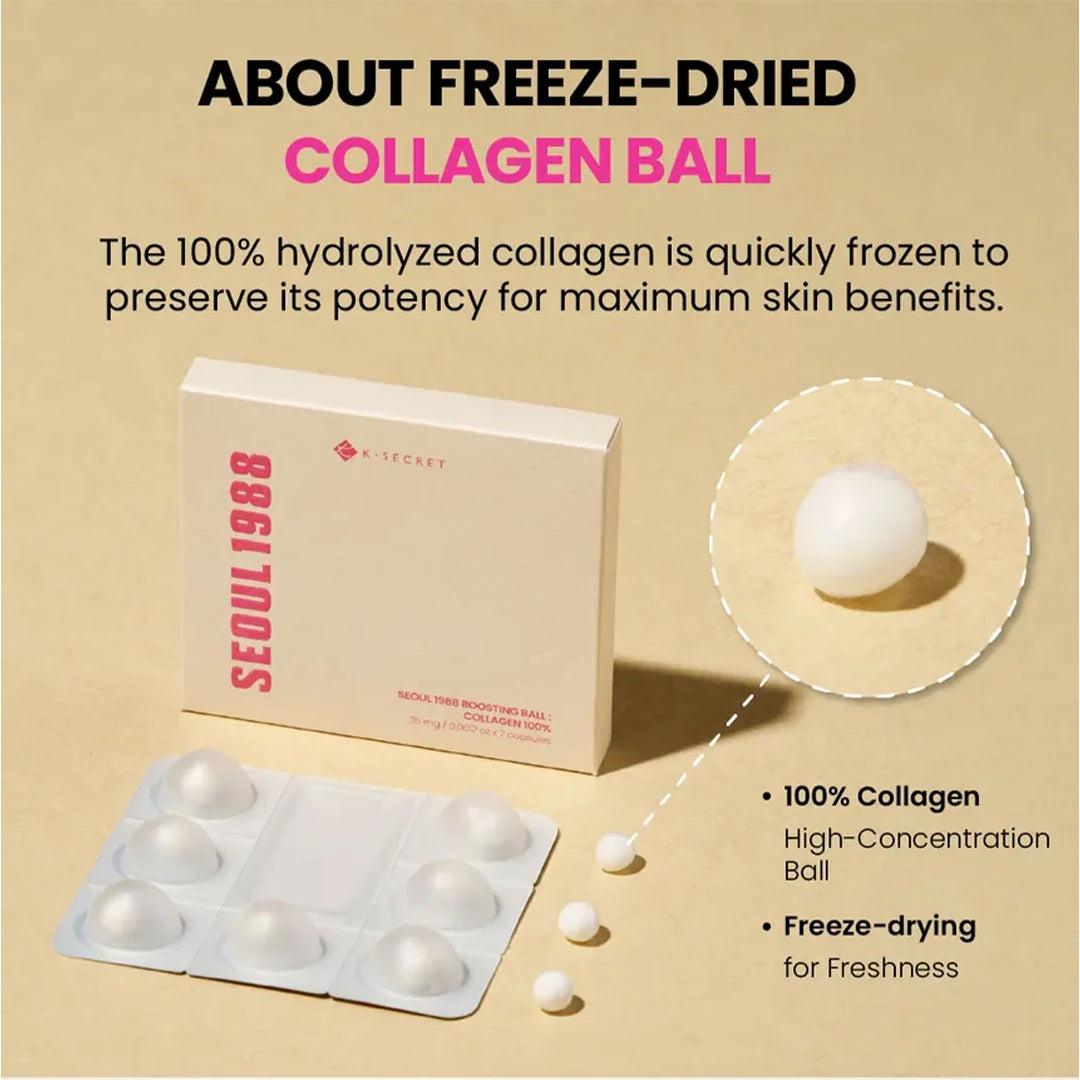 K-SECRET SEOUL 1988 Boosting Ball Collagen 100% – 7 Capsules