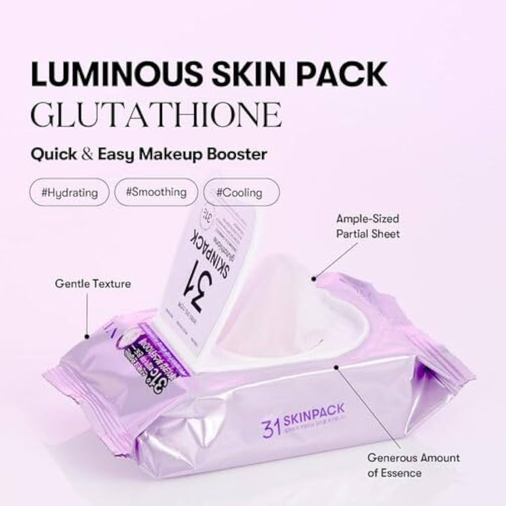 VT Cosmetics 31 Skinpack Glutathione – Pads Éclat & Hydratation 100 unités