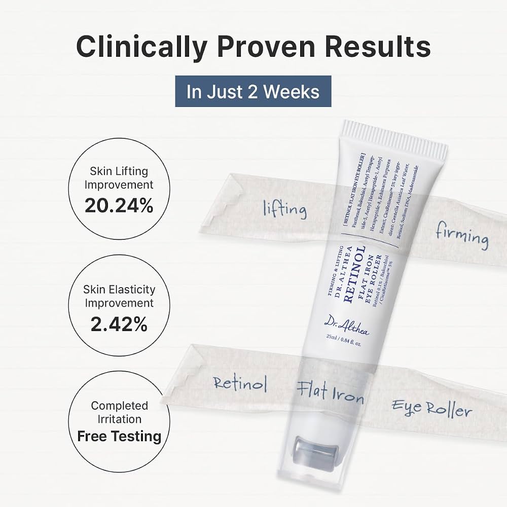 Dr. Althea Retinol Flat Iron Eye Roller – Soin contour des yeux 25 ml