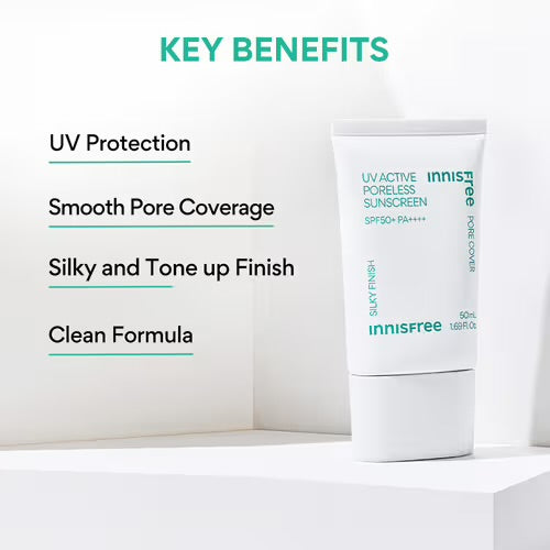 INNISFREE Poreless Sunscreen pour protection UV et pores visibles