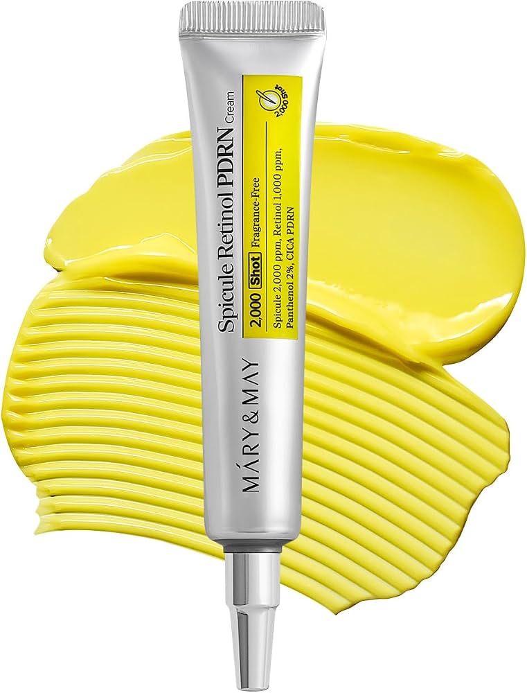     Texture de la crème MARY&MAY Spicule Retinol PDRN au rétinol | Infinite Korea