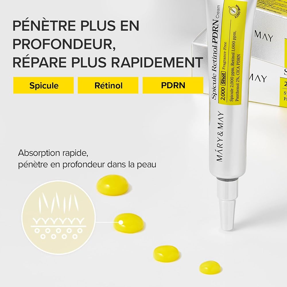 MARY&MAY Spicule Retinol PDRN Cream – Crème Anti-Âge au Rétinol & PDRN 30 g