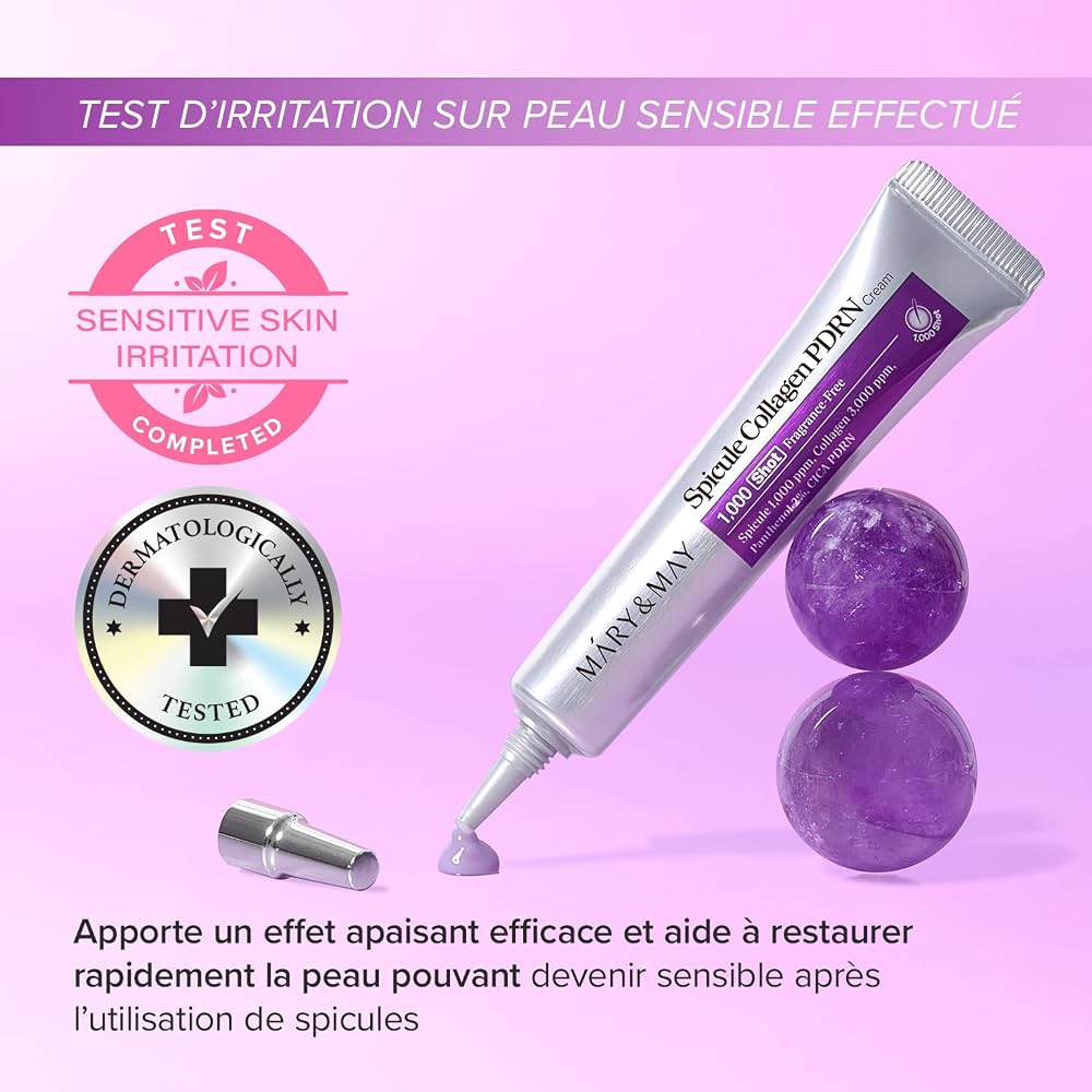 MARY&MAY Spicule Collagen PDRN Cream – Crème Raffermissante au Collagène & PDRN 15 g